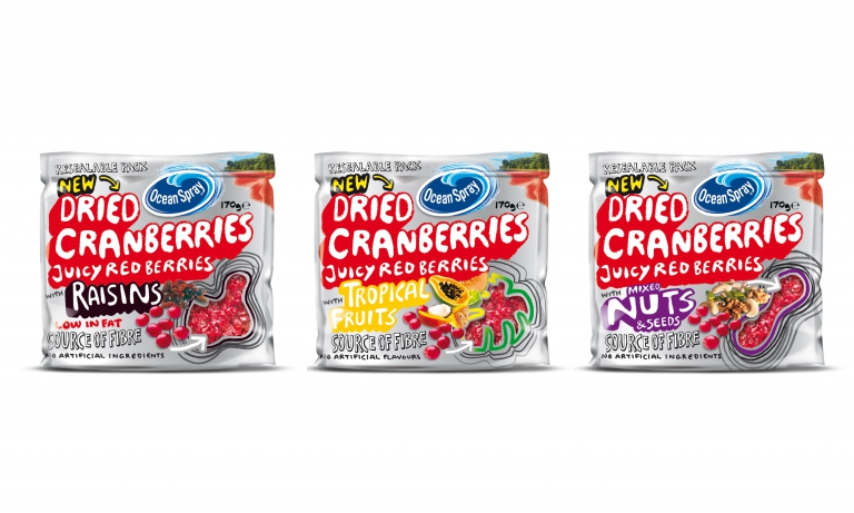 Dana Robertson from Neon Previous Experience-Identica Ocean Spray Cranberries packaging variants
