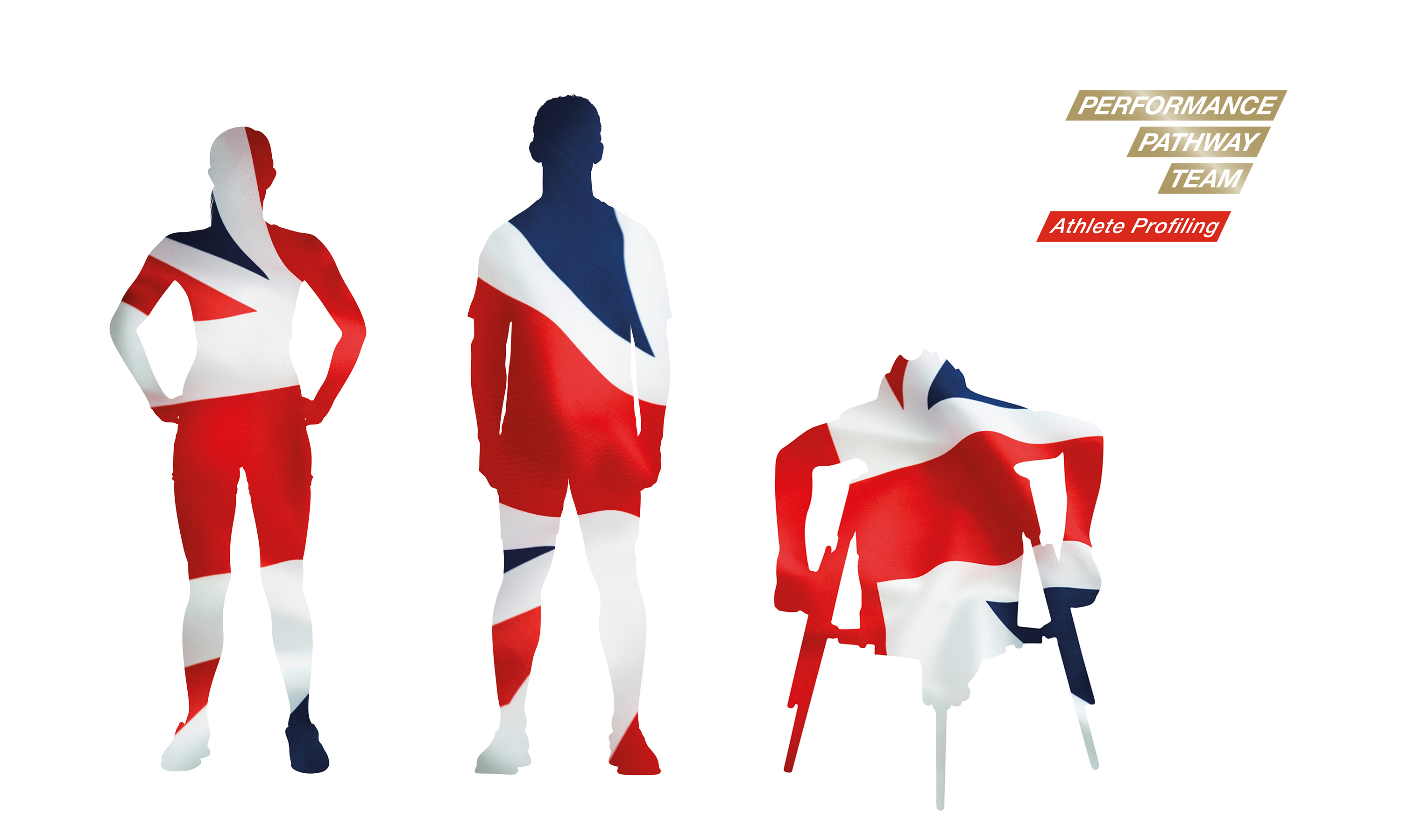 Branding by Neon - Sports branding - UK Sport Performance Pathway Team rebrand - graphic athlete silhouettes designed by Dana Robertson