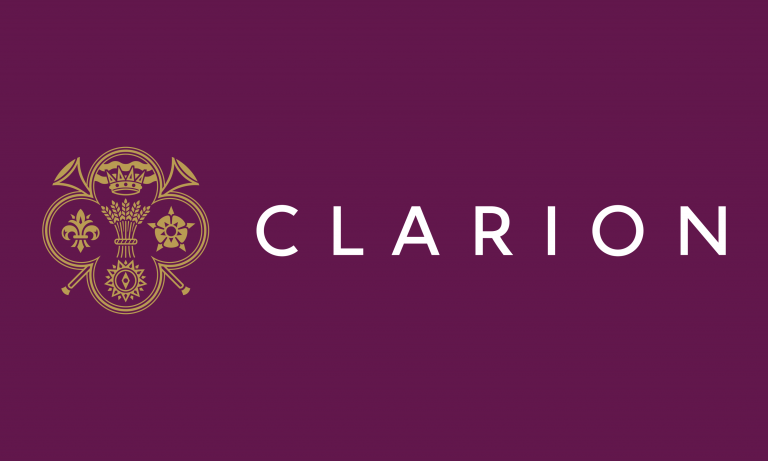 Clarion logo designed by Neon