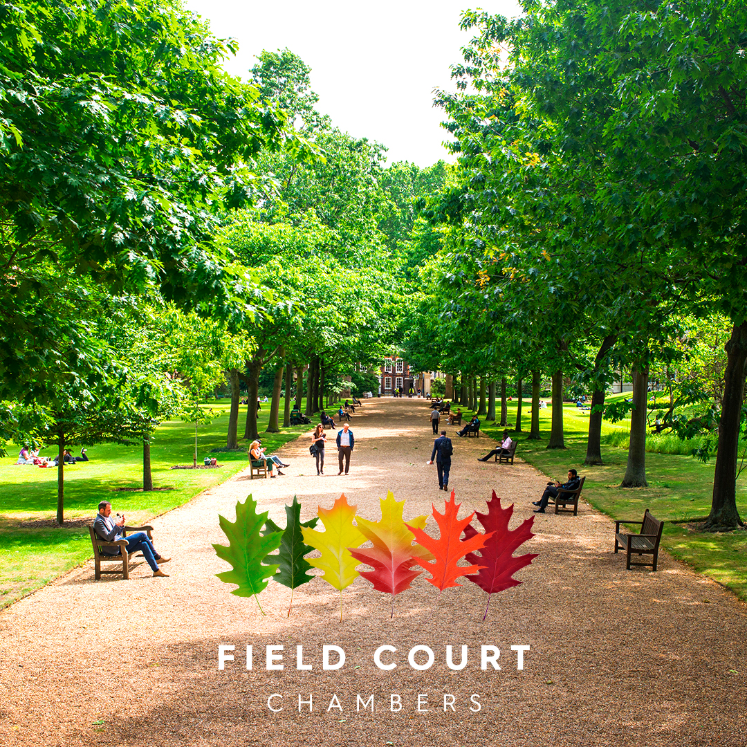 Field Court Chambers logo and Grays Inn Gardens designed by Neon